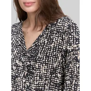 Women's 3/4 Sleeve V-Neck Viscose Blouse Tom Tailor image-4