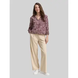 Women's 3/4 Sleeve V-Neck Viscose Blouse Tom Tailor image-3