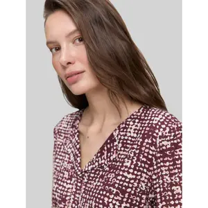 Women's 3/4 Sleeve V-Neck Viscose Blouse Tom Tailor image-4