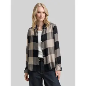 Women's Long Sleeve Checked Overshirt Tom Tailor image-1