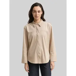 Long Sleeve Suede Effect Blouse for Women Tom Tailor image-1