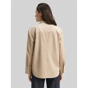 Long Sleeve Suede Effect Blouse for Women Tom Tailor image-2