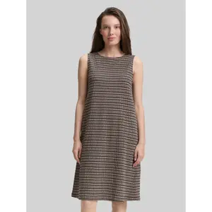Sleeveless Jersey Jacquard Dress for Women Tom Tailor image-1