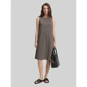 Sleeveless Jersey Jacquard Dress for Women Tom Tailor image-3