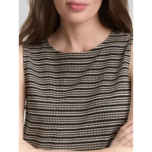Sleeveless Jersey Jacquard Dress for Women Tom Tailor image-4