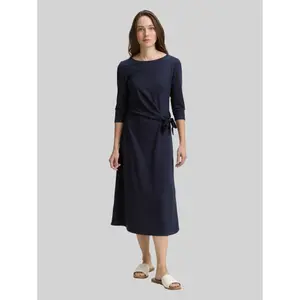 Jersey Dress with 3/4 Sleeves and Bow Detail Women Tom Tailor image-1