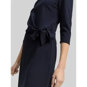 Jersey Dress with 3/4 Sleeves and Bow Detail Women Tom Tailor image-4