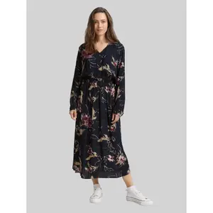 Long Sleeve Flowing Maxi Dress for Women Tom Tailor image-1
