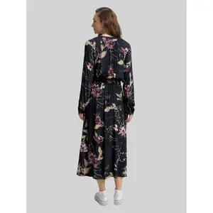 Long Sleeve Flowing Maxi Dress for Women Tom Tailor image-2