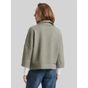 Women's Fleece Zip Sweatshirt Tom Tailor Scuba image-2