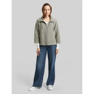 Women's Fleece Zip Sweatshirt Tom Tailor Scuba image-3