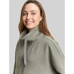 Women's Fleece Zip Sweatshirt Tom Tailor Scuba image-4