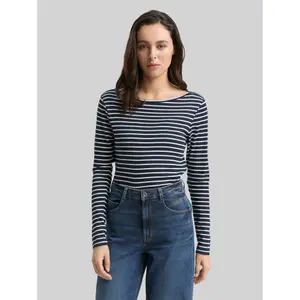 Women's Long Sleeve Stretch Striped T-shirt Tom Tailor image-1