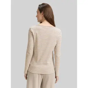 Women's long-sleeved boat-neck T-shirt Tom Tailor image-2