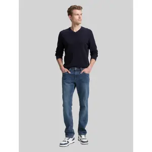 Organic Cotton Knitted V-Neck Pullover Tom Tailor image-3