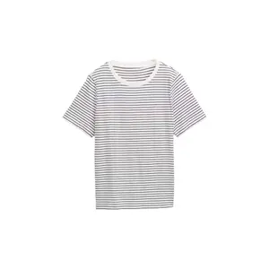 Striped T-Shirt with Small Print 1/2 Sleeve Women's Tom Tailor Basic image-0