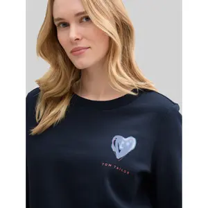 Women's Chest Print Sweatshirt Tom Tailor image-4