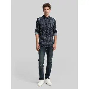 Fitted Printed Long Sleeve Shirt Tom Tailor image-3