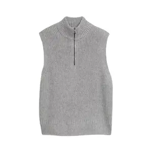Women's 1/2 Zip Knitted Gilet Tom Tailor image-0