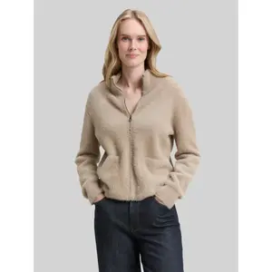 Women's Plush Feather Yarn Zip-Up Cardigan Tom Tailor image-1