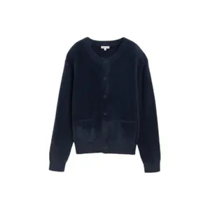 Women's Feather Yarn Cardigan with Button Placket Tom Tailor image-0