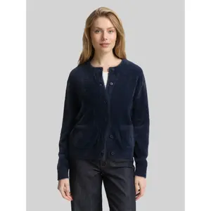 Women's Feather Yarn Cardigan with Button Placket Tom Tailor image-1