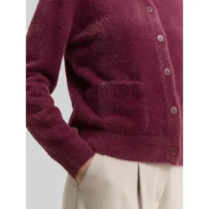 Women's Feather Yarn Cardigan with Button Placket Tom Tailor image-4