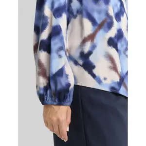 Womens Pleated 3/4 Sleeve V-Neck Blouse Tom Tailor image-4