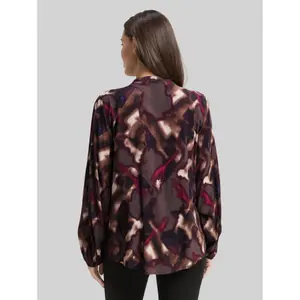 Womens Pleated 3/4 Sleeve V-Neck Blouse Tom Tailor image-2
