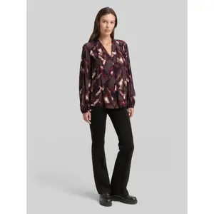 Womens Pleated 3/4 Sleeve V-Neck Blouse Tom Tailor image-3