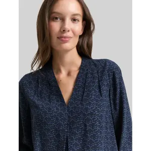 Womens Pleated 3/4 Sleeve V-Neck Blouse Tom Tailor image-4
