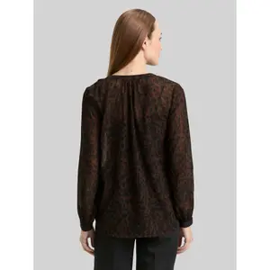 Long Sleeve Leopard Print Chiffon Blouse Women Tom Tailor image-2