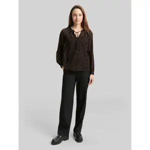 Long Sleeve Leopard Print Chiffon Blouse Women Tom Tailor image-3
