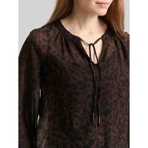 Long Sleeve Leopard Print Chiffon Blouse Women Tom Tailor image-4