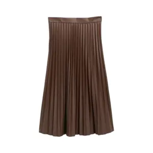 Women's Pleated Leather-Look Skirt Tom Tailor image-0