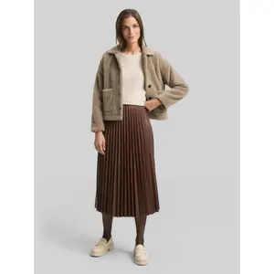 Women's Pleated Leather-Look Skirt Tom Tailor image-1