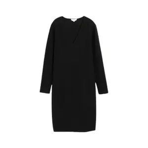 Structured V-Neck Sweater Dress for Women Tom Tailor image-0