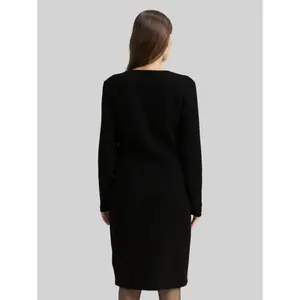 Structured V-Neck Sweater Dress for Women Tom Tailor image-2