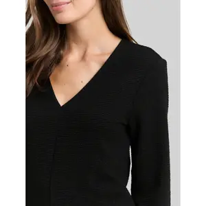 Structured V-Neck Sweater Dress for Women Tom Tailor image-4