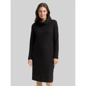 Textured Sweater Dress with Funnel Neck for Women Tom Tailor image-1