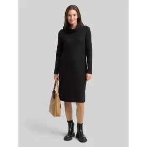 Textured Sweater Dress with Funnel Neck for Women Tom Tailor image-3