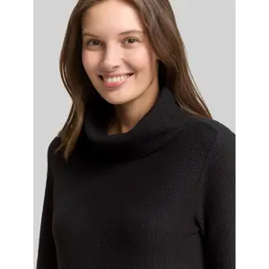 Textured Sweater Dress with Funnel Neck for Women Tom Tailor image-4