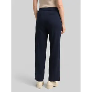 Elastic Waist Straight Leg Trousers with Pleats Women's Tom Tailor image-2