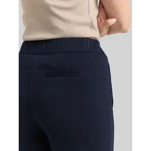 Elastic Waist Straight Leg Trousers with Pleats Women's Tom Tailor image-3