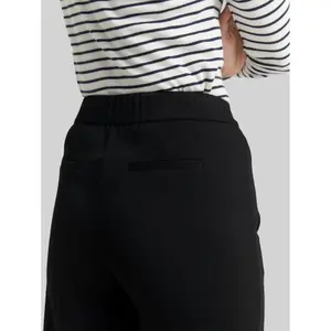 Elastic Waist Straight Leg Trousers with Pleats Women's Tom Tailor image-3