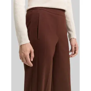 Elastic Waist Straight Leg Trousers with Pleats Women's Tom Tailor image-3