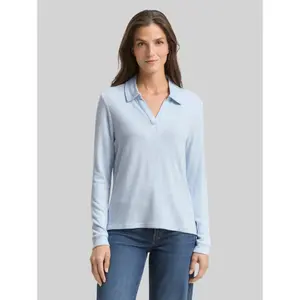 Women's long-sleeved polo shirt Tom Tailor image-1