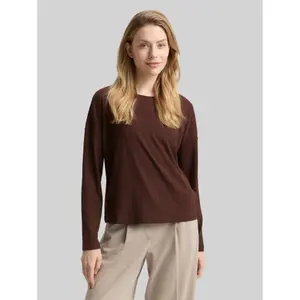 Women’s Boat Neck Ribbed T-Shirt Tom Tailor image-1
