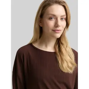 Women’s Boat Neck Ribbed T-Shirt Tom Tailor image-4