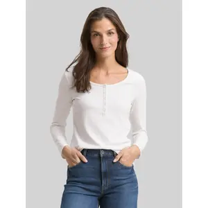 Women's long sleeve T-shirt Tom Tailor Henley image-1